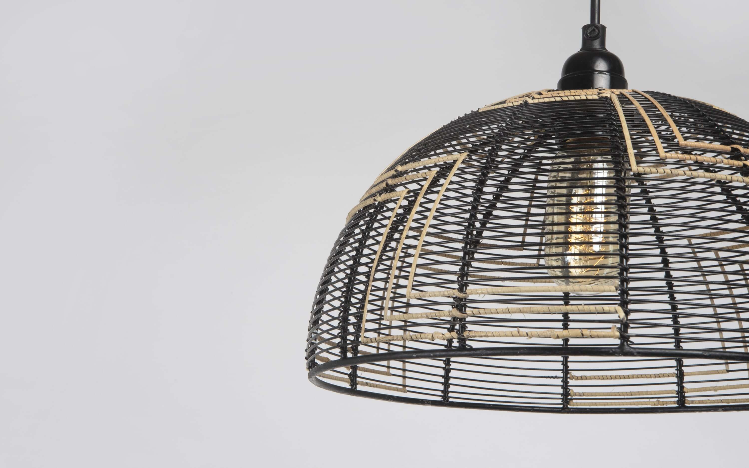 Buy Zulu Dome Metal Hanging Lamp - Close shot - Orange Tree