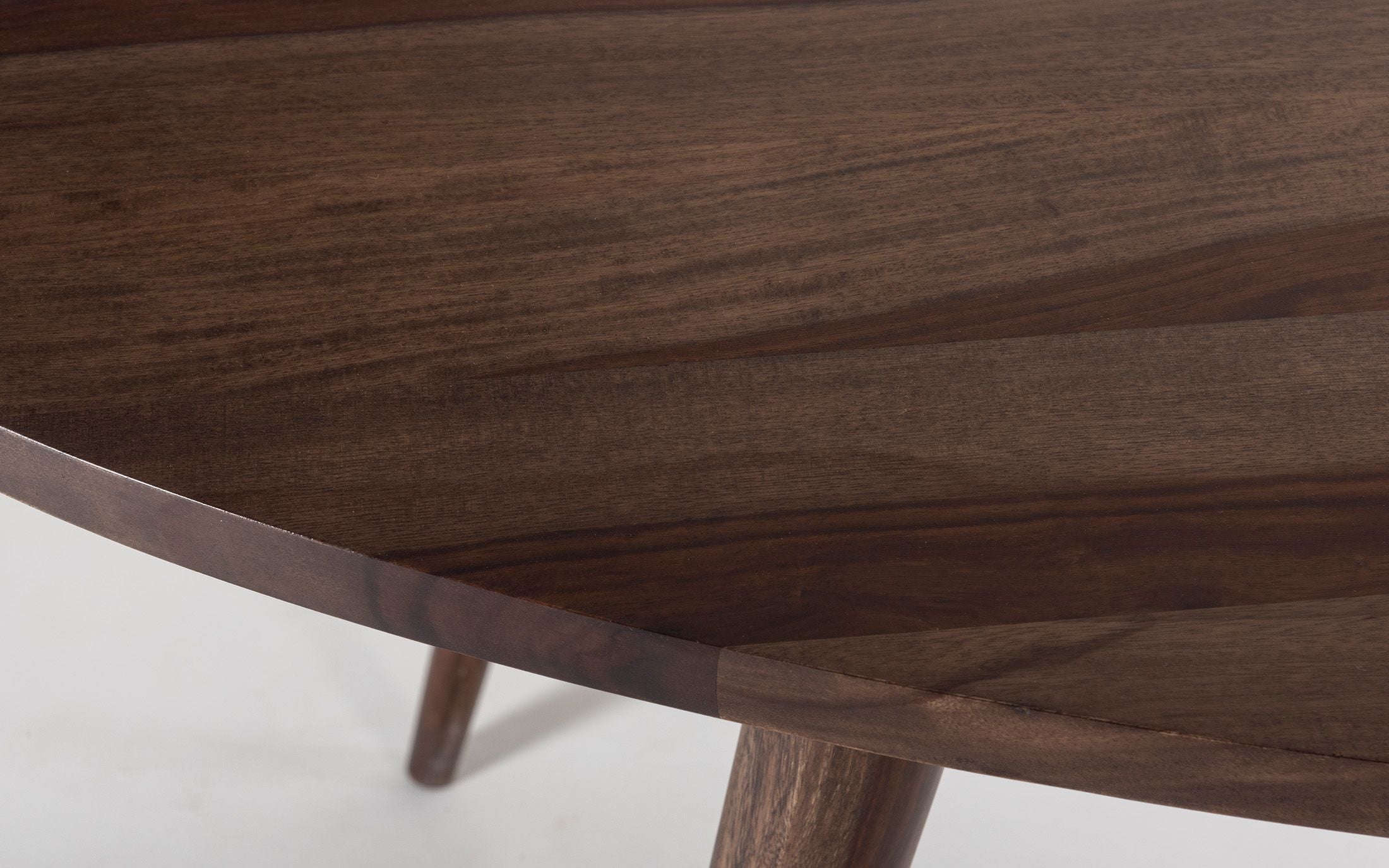 Bicasso Oval Dining Table with 6 Upholstered Chairs - Close shot - from right angle - Orange Tree