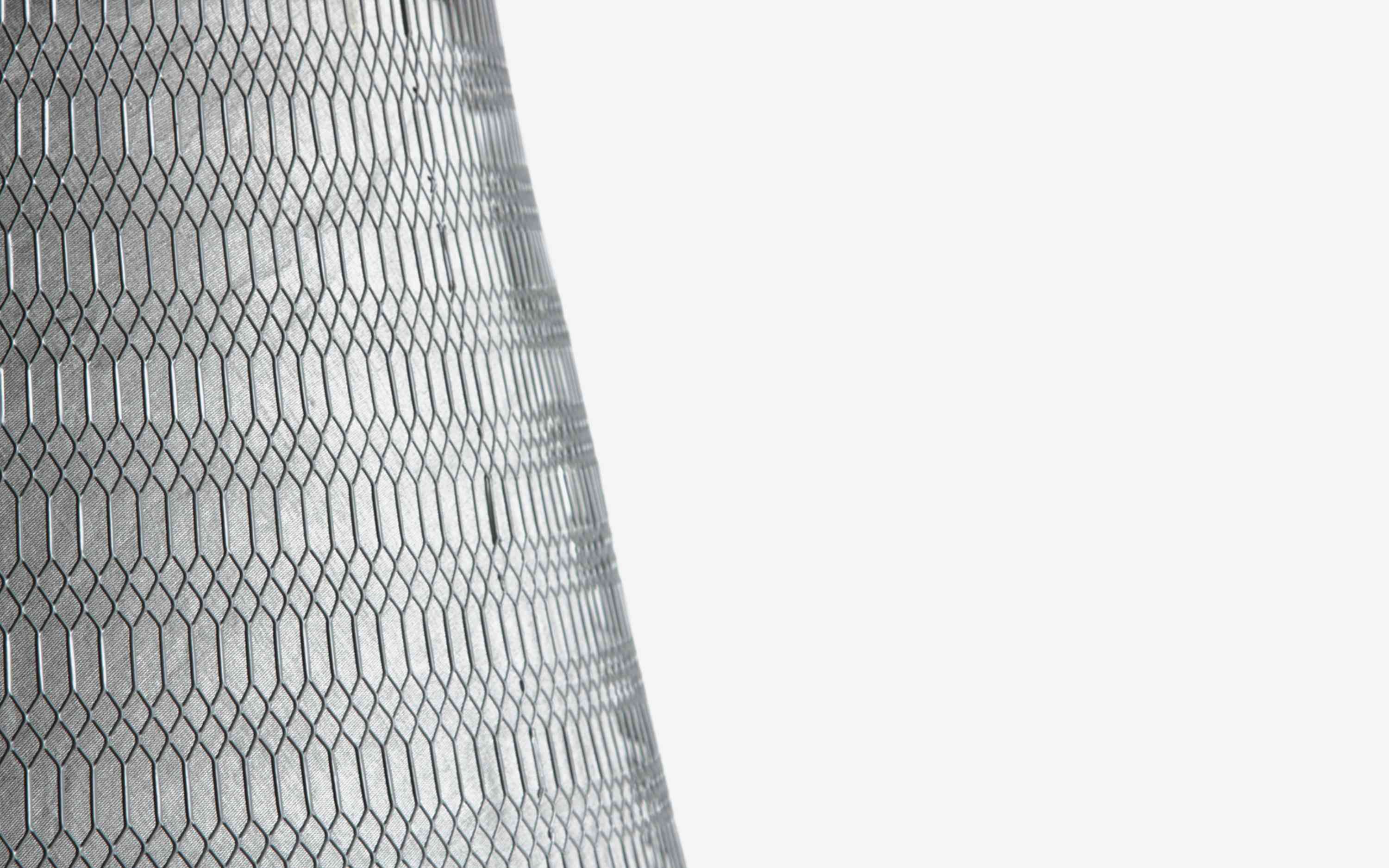 Buy Rhombus Cone-Shaped Metal Hanging Lamp | Silk Shade - Close shot - from upper angle - Orange Tree