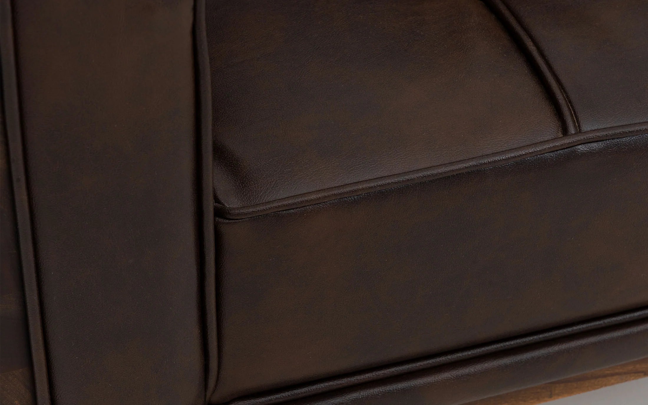 Bicasso 1 Seater Sheesham Wood Brown Sofa​ - Close shot - from upper angle - Orange Tree