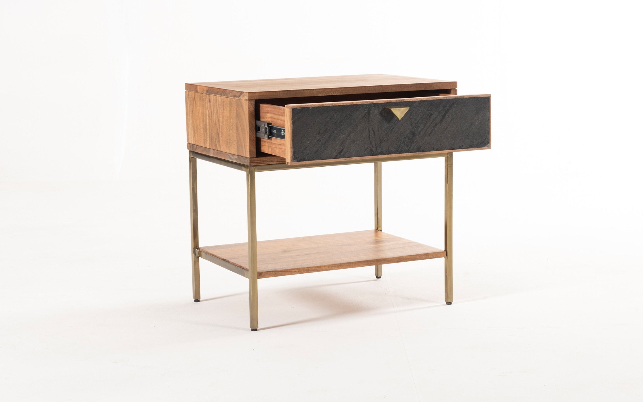 Kabra bedside table with drawer  - Orange Tree Home Pvt. Ltd.