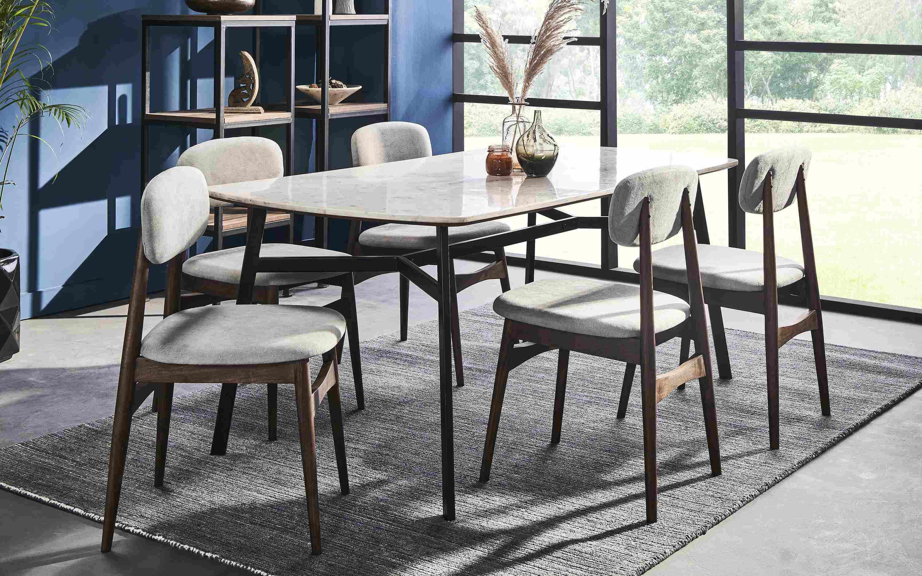 Marble table and chairs deals
