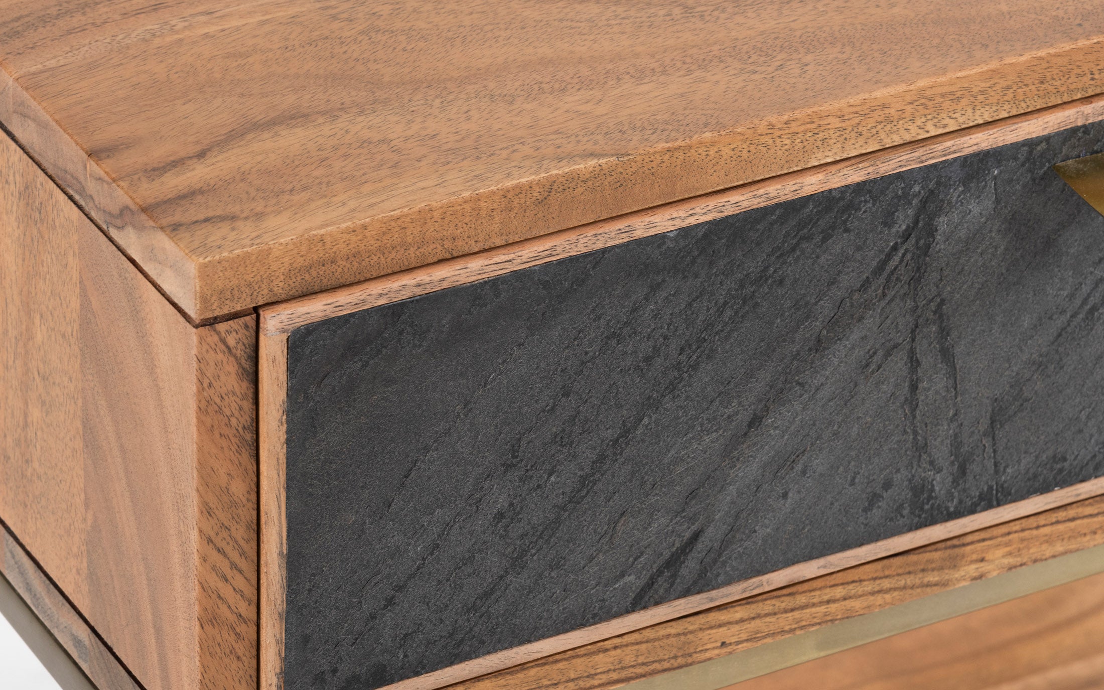 Kabra Bedside Table Acacia Wood - Orange Tree Home Pvt. Ltd.