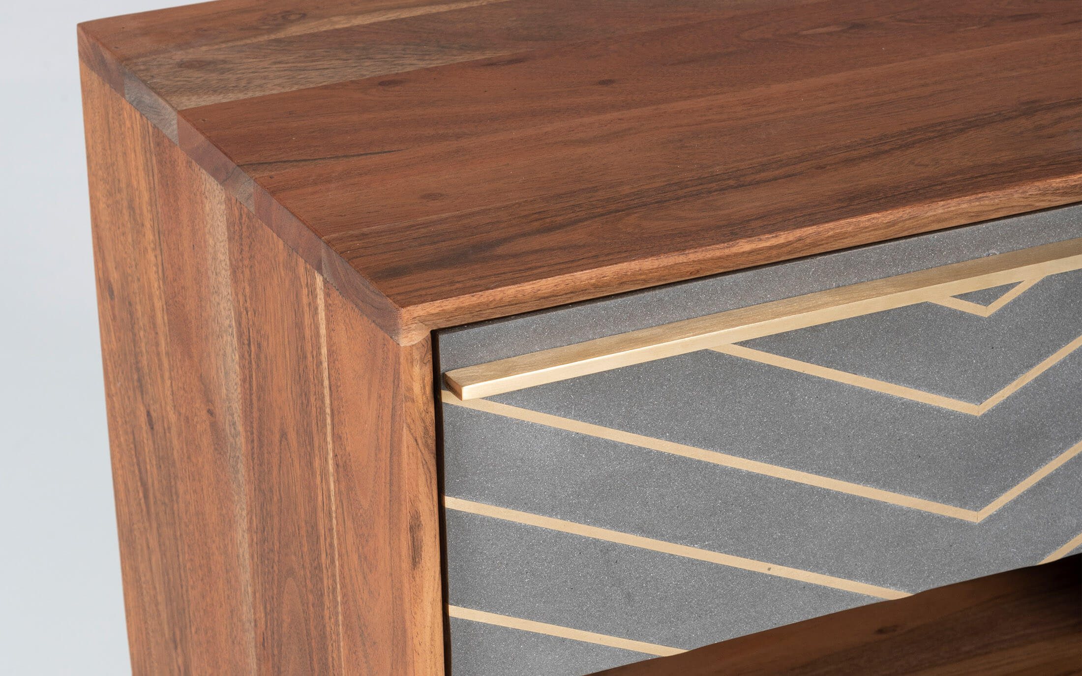 Toshi Mordern Bedside Table  Used Wood Zoomout Image- Orange Tree Home