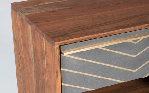 Toshi Mordern Bedside Table  Used Wood Zoomout Image- Orange Tree Home