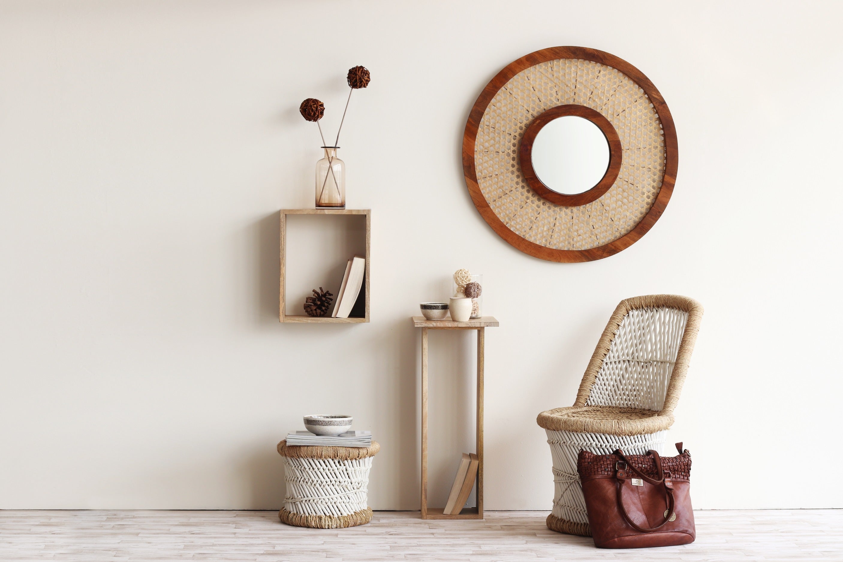 Tessere Round Wall Mirror - Orange Tree Home Pvt. Ltd.