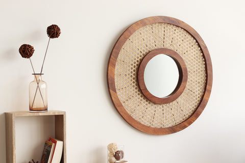 Tessere Round Wall Mirror - Orange Tree Home Pvt. Ltd.